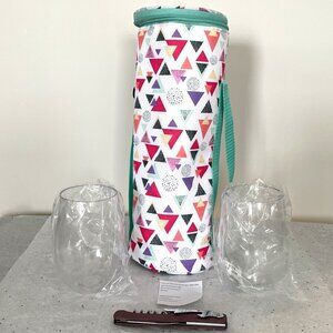 DSW Wine Chiller & Tumbler Set, Insulated Wine Tote & Corkscrew